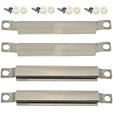 4 Pack 05592 Stainless Steel Metals Crossover Burner Replacement BBQ for Select Gas Grill Models by Charbroil, Kenmore and Others