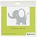 Elephant Wall Decals, Room Decorations, Light Grey, 5-pack, 2 sizes