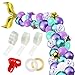 RUBFAC 311pcs Mermaid Party Supplies, Mermaid Tail Balloon Garland Set, Mermaid Arch Kit, for Mermaid Birthday Supplies, Under The Sea Party, Ocean Theme Party Supplies, Undersea Prefabricated