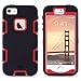 ULAK Compatible with iPhone 5S Case, iPhone 5 Case, iPhone SE Case (2016 Released), Heavy Duty Shockproof Sport Rugged Drop Resistant Dustproof Protective Cover, Red (Not fit iPhone SE 2020 2022)