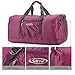 G4Free 60L Lightweight Foldable Duffel Bag Sports Gym Travel Duffel Overnight Weekend Bag Carry on Luggage Men Women (Purple)
