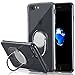 iPhone 7 Plus Clear Case, iPhone 8 Plus Case Black with Ring Holder, WXY Magnetic Case Shock-Absorption for Apple iPhone 8 Plus 5.5'' 2017 (Black Clear)