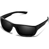 RayGaze Polarized Sports Sunglasses for Men and Women, Wraparound Unbreakable Frame for Driving, Fishing, Cycling, Running