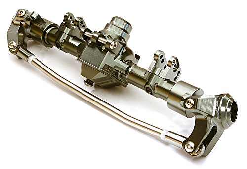 Integy RC Model Hop-ups C27152GUN Billet Machined Complete Front Axle Housing Assembly for Axial 1/10 SCX10 II