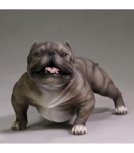 Figura De Perro American Bully Pitbull De Plástico – Modelo Realista De 12.8 Cm Para Coleccionistas Y Regalos
