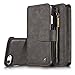 Harrms Leather wallet phone case iPhone 6/iPhone 6S/iPhone 6 Plus/iPhone 6S Plus/iPhone 7/iPhone 7 Plus,12 Card Slot Series [Zipper Cash Storage] Premium Flip Wallet Case Cover