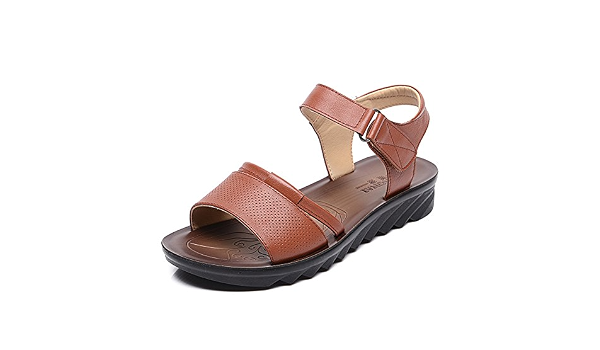 La Madre de Sandalias/Cuero Calzado antirresbaladizo de la Tercera  Edad/Soles Suaves de la Abuela para Las señoras Sandalias-E Longitud del  pie\u003d26.3CM(10.4Inch) : Amazon.es: Zapatos y complementos