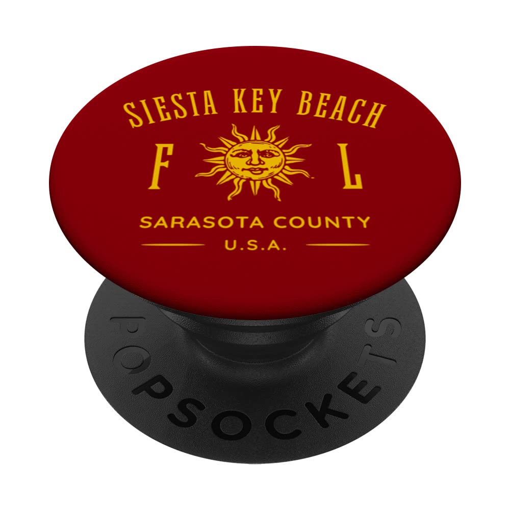 Siesta Key Beach Vintage Style Design Souvenir PopSockets Swappable PopGrip
