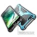 i-Blason Transformer Series Case Designed for iPhone 7/iPhone 8, [Kickstand] [Heavy Duty] [Dual Layer] Combo Holster Cover case with [Locking Belt Swivel Clip] (Blue)