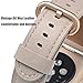 JSGJMY Compatible for Iwatch Band 42mm 44mm M/L Women Men Genuine Leather Loop Replacement Strap Compatible for iWatch Series 4 (44mm) Series 3 2 1 (42mm),Light tan with Champagne Gold Clasp