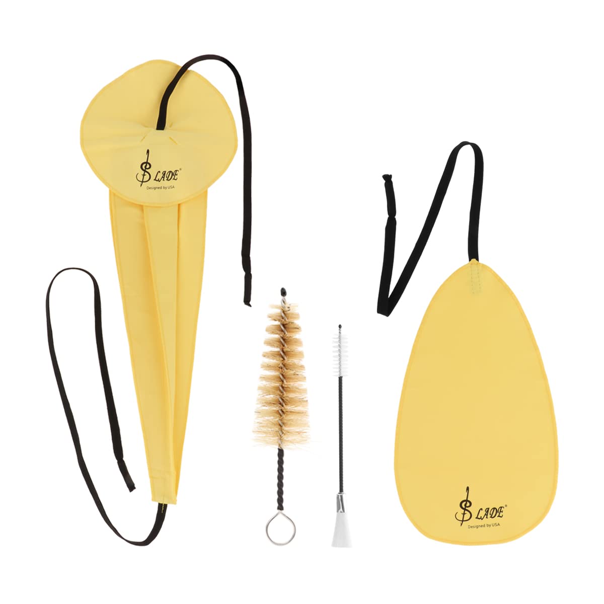 SAUYRASR Saxophone Cleaning Kit, B Flat Saxophone Cleaning Cloth, Sax Neck Swab, Mouthpiece Brush, Dusting Brush for Flute and Woodwind Instruments