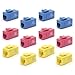 VCE UL-Listed CAT6 Keystone Coupler 15-Pack, Ethernet Coupler Female to Female, RJ45 Coupler for CAT6/CAT5e/CAT5, Keystone Jack, Blue + Red + Yellow