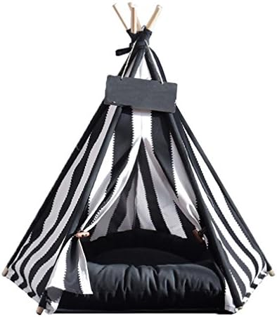 MEIQI Pet Teepee ,Cat Bed, Portable Pet Tents & Houses for Dog & Cat