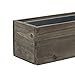 CYS EXCEL Wood Rectangular Planter Box with Removable Zinc Metal Liner (H:6
