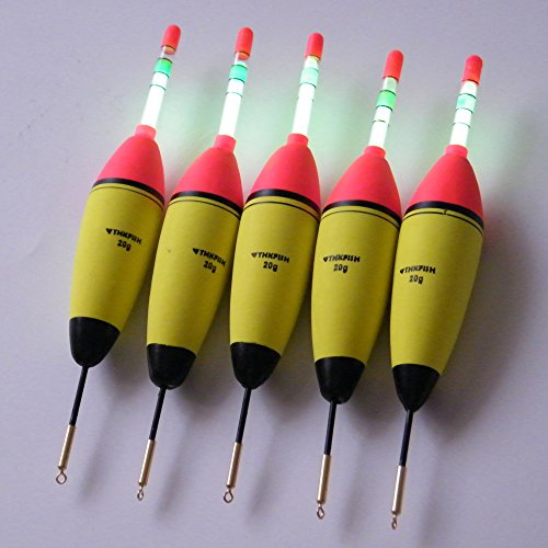 5 pcs 30g eva floats + 10pcs fishing glow sticks long v…