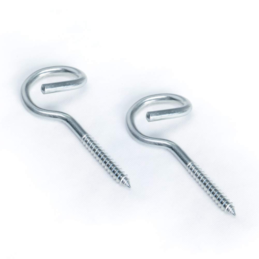 Stainless Steel Screw Hook, 304 Stainless Eye Screw Hooks Eye Bolts, Pigtail Swing Hammock Screw-in Hooks Steel, Ideal for Hammocks and Hanging Chairs (Pack of 2)