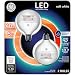 GE LED 40W Equivalent Soft White G16 Globe Clear Candelabra Base Dimmable LED Light Bulb (2-Pack)