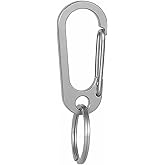 Titanium Carabiner Clip for Keys,Multifunctional EDC Keychain with Keyring,Backpack Accessory
