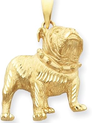 bulldog pendant gold