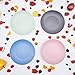 4pcs Bamboo Kids Plates for Baby Feeding，Non Toxic & Safe Toddler Plates, Eco-Friendly Tableware for Baby Toddler Kids Bamboo Toddler Dishes & Dinnerware Sets,Sun Grain02