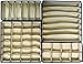 DecoBros Closet Underwear Organizer Drawer Divider 4 Set, Beige