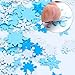 Aneco 600 Pieces Foam Snowflake Stickers Self-Adhesive Snowflake Shape Stickers for DIY Craft Projects, Assorted Color and Sizes