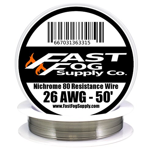 Fast fog 50 ft - 26 gauge awg nichrome 80 resistance wire 50’ l…