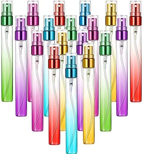 Patelai 18 Pieces Mini Perfume Spray Bottles 10 ml Colorful Glass - Main Image