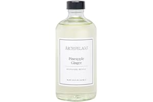 Archipelago Botanicals Pineapple Ginger Reed Diffuser Oil Refill, Home Fragrance Oil for Diffuser, Long-Lasting Natural Home Fragrance, Diffuser Oil Scents, 7.85 Fl Oz