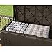 Suncast 122-Gallon Waterproof Outdoor Storage Container Furniture, Pool Toys, and Yard Tools Store Items on Deck, Patio, and Porch, Java