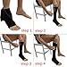 Compression Socks with Zipper for Men Open Toe Toeless 20-30mmHg Knee High Support Stockings Hose Sleeves Graduated Athletic Medical Fit for Women Running Flight Nurses (Black XL)