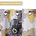 H.VERSAILTEX Blackout Curtains for Bedroom Living Room 84 Inches Long Thermal Insulated Drapes Grommet Top Vintage Yellow and Gray Floral (2 Panels, 52