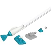 Bestway Flowclear AquaCrawl 88 Inch Pool Vacuum for 15 Feet Above Ground Pools with Removable Debris Bag, Suction Nozzle, Skimmer Head, and Adapters