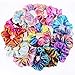 erholi 2 Types Hair Ring Two-Color Gradient Laser Fabric Women Hair Band Headwear