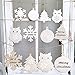 42 Pcs 3 Size Christmas Wood Slices Blank Wooden Bauble Tree Owl Snowflake Cutouts and Natural Wood Circles Slice Ornaments with Holes and 30 Yards Twine String for Holiday Season Hanging Sign Decor