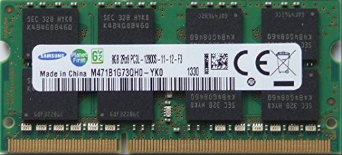 Samsung genuine PC3-12800 (DDR3-1600) SO-DIMM 8 GB notes for PC memory DDR3L models (voltage 1.35 V and 1.5 V compatible with both)