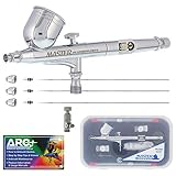 Master Airbrush G233-SET Multi-Purpose Precision Dual-Action Gravity Feed Airbrush Professional Set