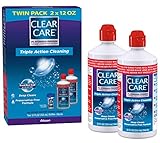 Clear Care Cleaning Solution with Lens Case, Twin