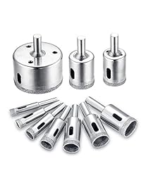 Jelbo, juego de brocas de diamante 8-50 milímetros. Herramienta para agujerear vidrios, mosaicos, cerámica, porcelana