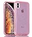 BAISRKE Clear Glitter Case for iPhone Xs MAX, Hybrid Heavy Duty Protection Case Hard Plastic & Soft TPU Sturdy Shockproof Armor High Impact Resistant Cover for iPhone Xs MAX [Pink Glitter]