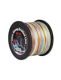 RUNCL   Línea de pesca trenzada de 8 hebras, ultra fuerte trenzado   diámetro más pequeño, memoria cero, extensión cero, varios colores   1093Yds 1000M 546Yds 500M 328Yds 300M 109Yds 100M, 12 100LB