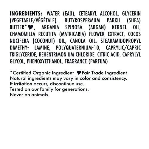 SHEAMOISTURE BABY LEAVE-IN CONDITIONER FOR CURLY HAIR RAW SHEA, CHAMOMILE AND ARGAN OIL MOISTURIZES AND HELPS DETANGLE DELICATE CURLS AND COILS 10.3 OZ