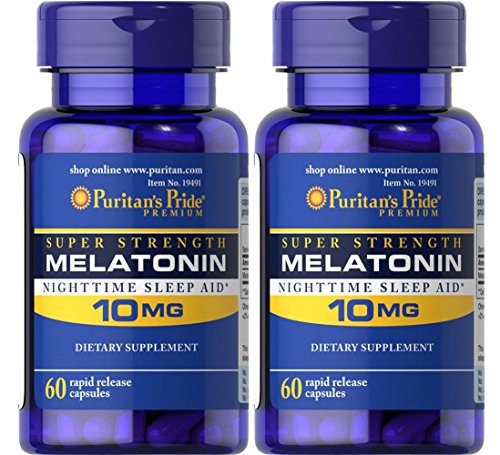 Puritan's Pride 2 Pack of Melatonin 10 mg Puritan's Pride Melatonin 10 mg-60 Capsules