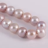 Natural Pearl Freshwater Cultured Pearl Beads for Jewelry Making Punch Loose Beads Handmake DIY for Jewelry Making DIY Women Necklace Bracelet 8-9 mm Color Purple 14 inches