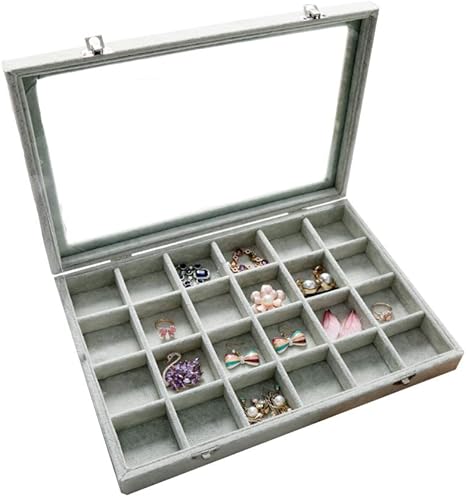 Amazon ジュエリーケース アクセサリーボックス ピアス イヤリングケース 耳飾り収納 ネックレス収納 指輪収納 ケース ベルベット大容量 ジュエリー ディスプレイ収納ボックス G ジュエリー収納 オンライン通販