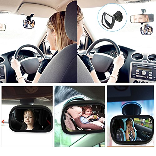 Bebe Siege Arriere Miroir Auto Pour Bebe Miroir Securite Reglable Rotation Incassable Enfant Retroviseur Avec Sucktion Tasse Sur Pare Brise De Voiture Detachable Miroirs Auto Bebes Sieges Auto Et Accessoires