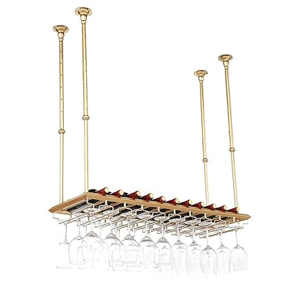 Amazon Com Tj Wine Rack Hanging Red Wine Stemware Racks Ceiling