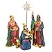 Three Kings Gifts Following the Star Wise Men, Magi with Christmas Star Polystone, Flat Bottom Base for Stability, Home Decorating Nativity Scene Sets & Figures, 4-Pieces, For 12 inch Scale Collection