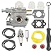Hilom 753-06190 Carburetor with Fuel Line Filter Adjusting Tool for MTD Troy Bilt TB21EC TB22 TB22EC TB32EC TB42BC TB80EC TB2040XP String Trimmer WT-973 WT-1116 Carb primary
