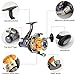 Isafish Spinning Fishing Reels with Front & Rear Double Drag Brake System for Left or Right Hand, Saltwater or Freshwater - Smooth Powerful (6000)